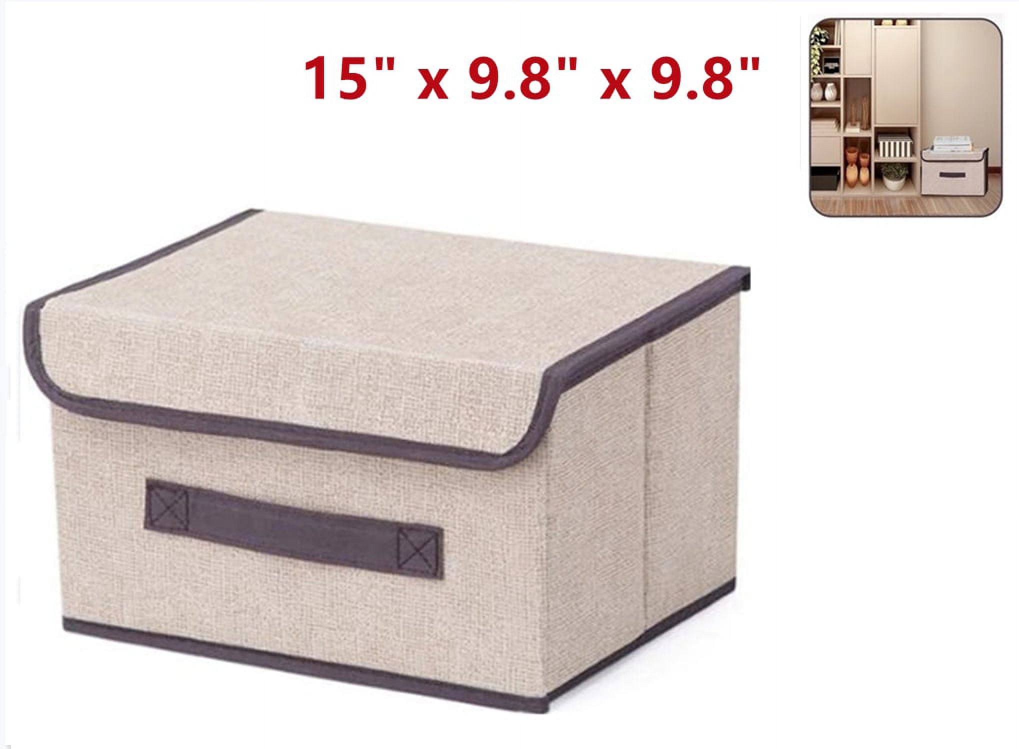 Storage Bins Set,Linen Storage Baskets Pack of 1 Foldable Storage Boxes