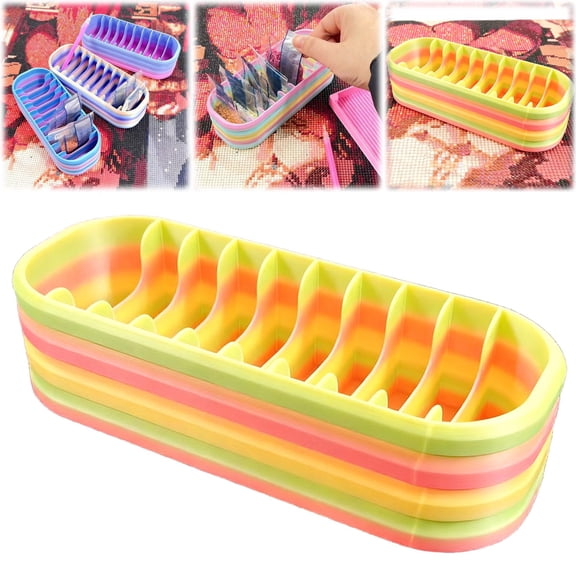 Storage Bins Slim Gap Filler A Storage Box With 10 Compartments | Suitable For Storing Seasonings Or Puzzle Pens As Well As A Practical Tray Set. Perfect For Portable Handmade Accessories