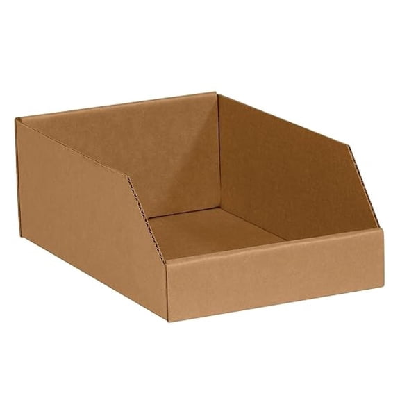 Storage Bins Small 8"L x 12"W x 4 1/2"H 50-Pack - Corrugated Cardboard Box for Packing, Moving, and Storage