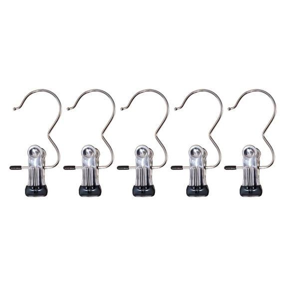 Storage Bins Space Saving Clothespin Hat Pants Storage Hanging Travel Hook Stainless Steel Boot Hangers Clips Boot Hangers For Closet Laundry Hooks Hanging Clips Clothes Pins Socks Towel Clips