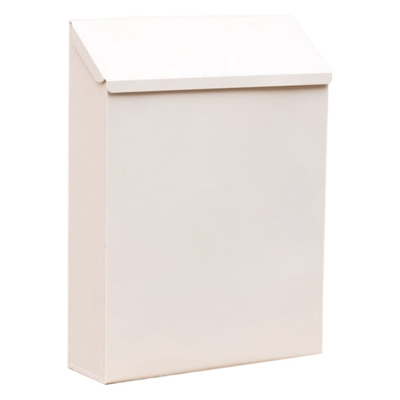 Storage Bins, Storage Case - Loetky Wall Mounted Mailbox Drop Box with Lock Metal Postbox Wall Hanging Mail Box Newspaper Holder Box for Gate Outside House Decor White, 1 Creative Iron Suggestion Box