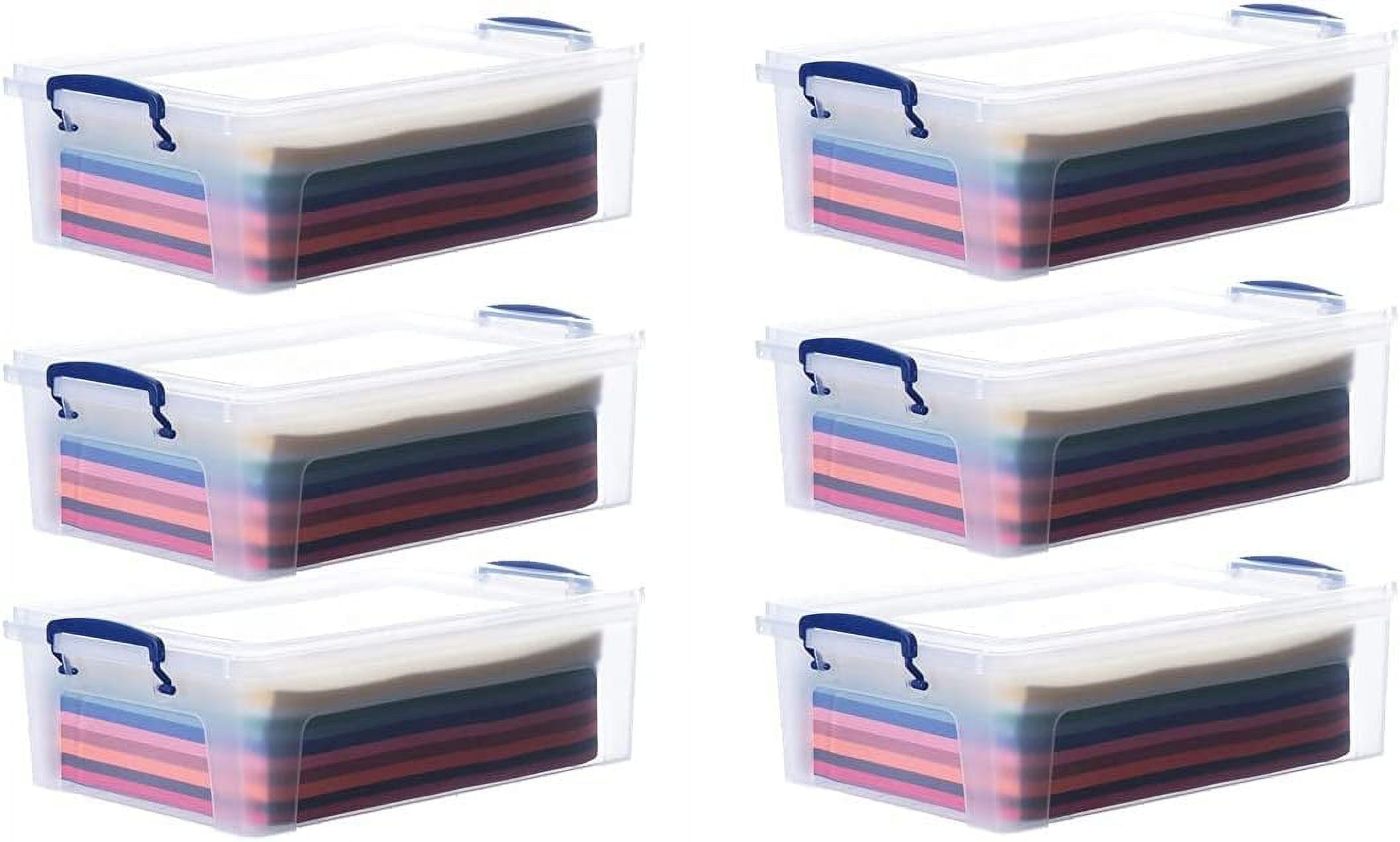 Storage Bins With Lids Clear Boxes For Organizing, Stackable Plastic