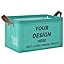 Storage Bins Your Own Design Custom Foldable Containers Metal Frames Fabric Storage Baskets 2 Handles Print On Demand