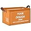 Storage Bins Your Own Design Custom Foldable Containers Metal Frames Fabric Storage Baskets 2 Handles Print On Demand