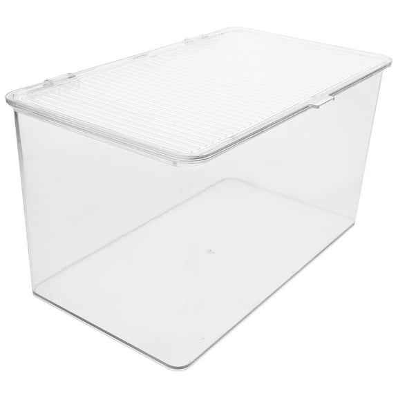 Storage Bins for Shelves with Lids Shelving Unit Hinged Cover Office