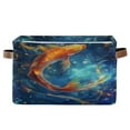 thumbnail image 1 of Storage Bins with Handle Fabric Organizer Basket Foldable Box 1 Pack Koi Fish Swimming 14.2x10.2x8.3, 1 of 8