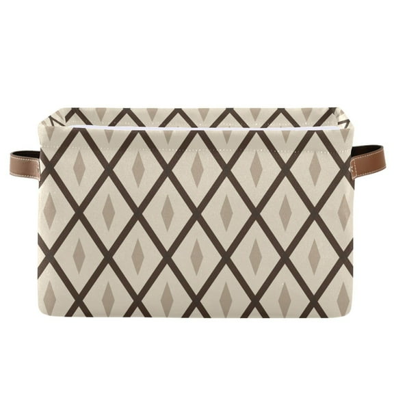 Storage Bins with Handle Fabric Organizer Basket Foldable Box 1 Pack Moon Light Block 14.2x10.2x8.3