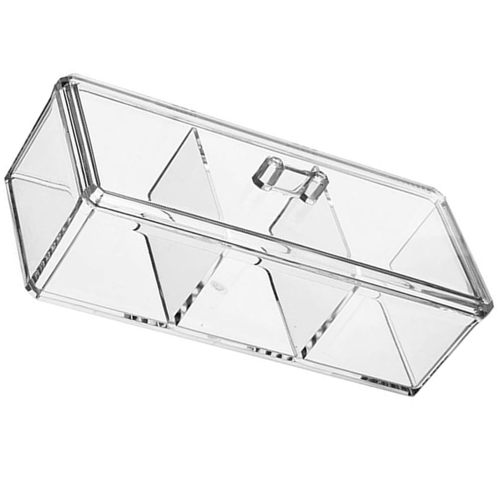 Storage Bins with Lid Plastic Sugar Packets Holder Clear Boxes Lids Tea