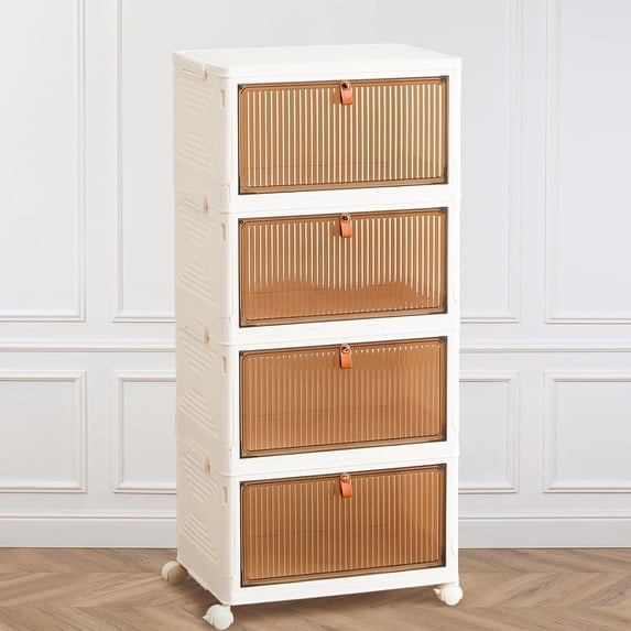 Storage Bins with Lids-92QT Stackable Plastic Storage box with Doors ...
