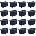 thumbnail image 1 of Storage Bins with Lids, Heavy Duty Totes, Tuff1, 30 Gallon, Dark Indigo, 1 of 9