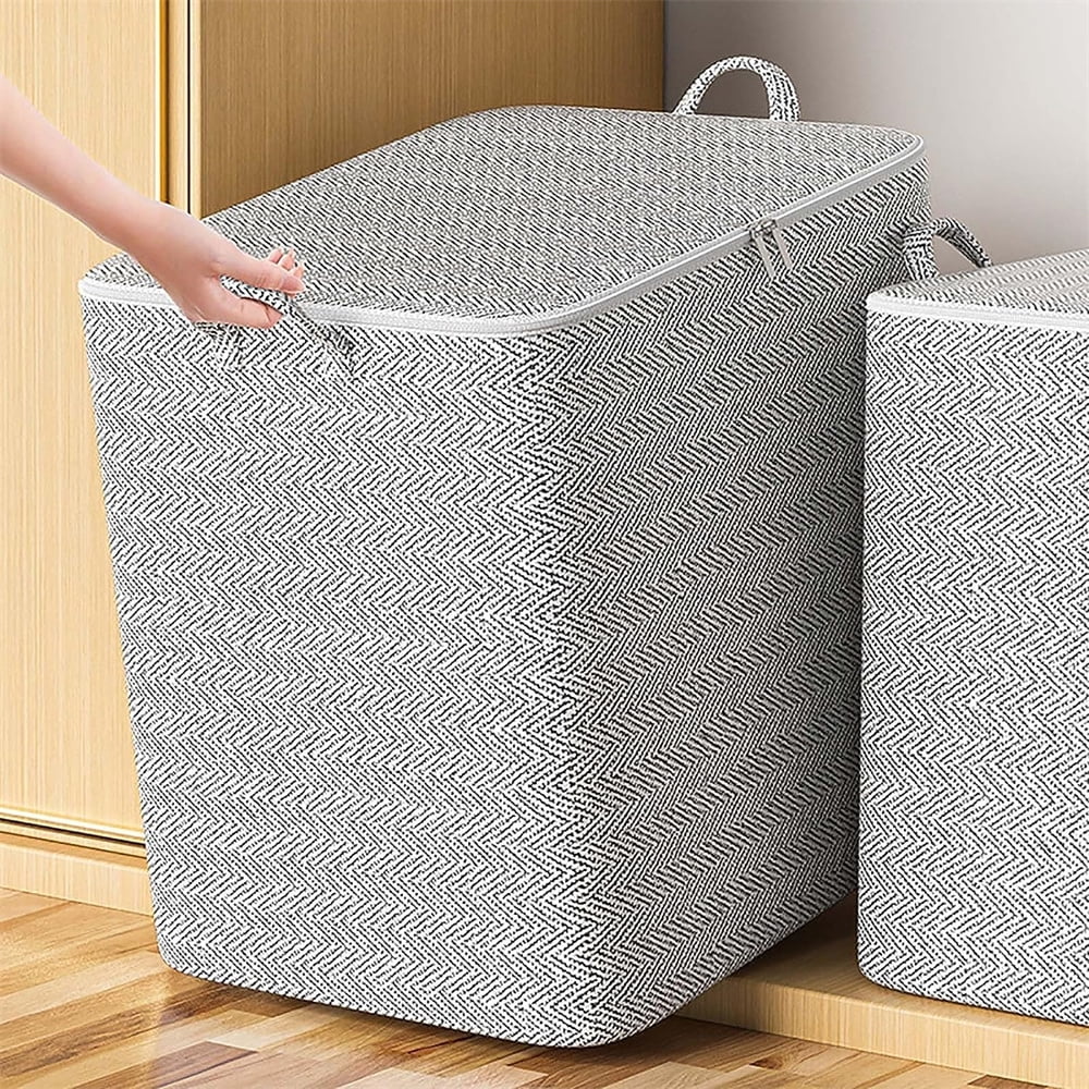 Storage Bins with Lids Storage Box Moving Quilt Storage Basket,Large