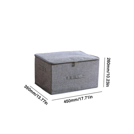 Storage Bins with Zipper Lids Fabric Storage Boxes Baskets Cubes with Handles Collapsible Closet Shelf Clothes Organizer Containers (D)