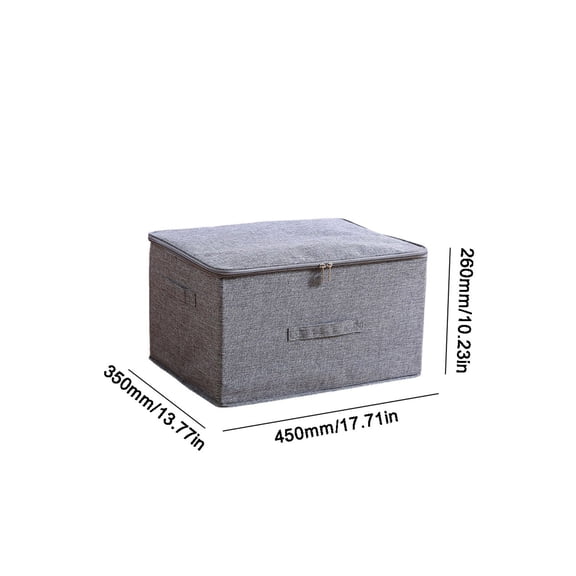 Storage Bins with Zipper Lids Fabric Storage Boxes Baskets Cubes with Handles Collapsible Closet Shelf Clothes Organizer Containers (D)