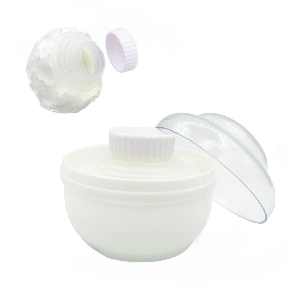 Storage Body Powder Container with Hand Holder Talcum Powder Puff Box