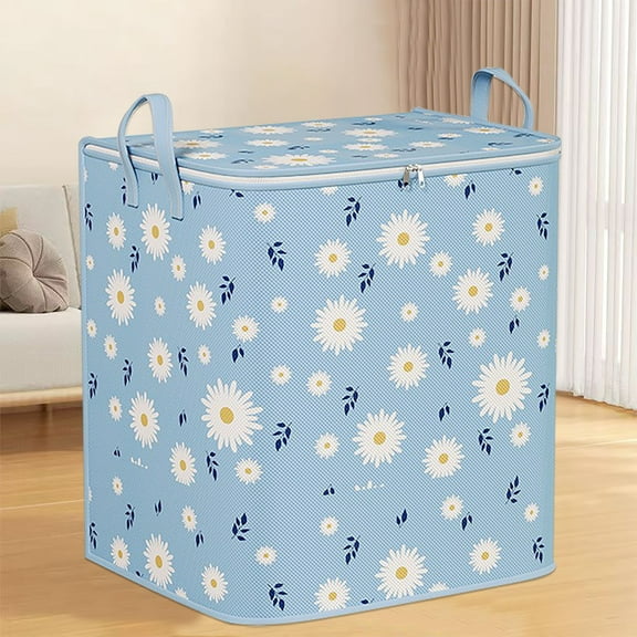 Storage Box 110L Blue Daisy Storage Case Color:BU1 Material:Non-Woven Fabric
