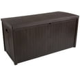 thumbnail image 1 of Storage Box - 113-Gallon Container for Patio Storage - Durable and Fade-Resistant Resin Deck Box - Outdoor Furniture by Pure Garden (Brown), 1 of 25