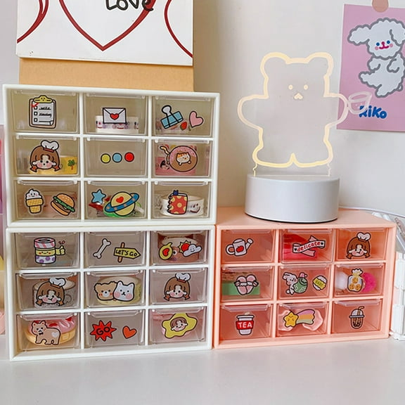 Storage Box 9 Grids Multi-purpose Durable Desktop Drawer Organizer for Pencils