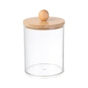 TACILIP Storage Box, Dispenser for Cotton Ball Cotton Swab Cotton Round Pads Floss - 10OZ Clear Plastic Jar Set for Bathroom Canister Storage Organization, Organizer