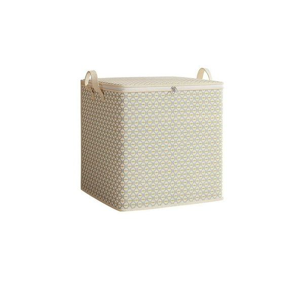 Storage Box Corrugated Storage Bag Moving Packing Large Capacity Quilt Storage Bag(M,Beige)