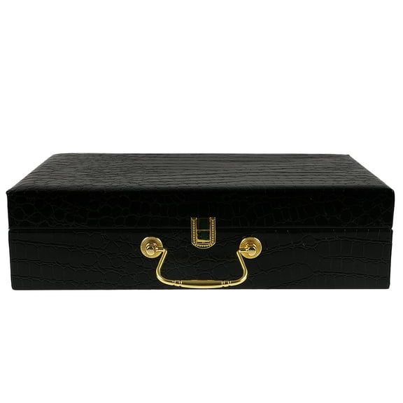 Worgeous Black Portable EVA Plastic Storage Case with Handle for Jewelry, Accessories, and Small Item Organizer