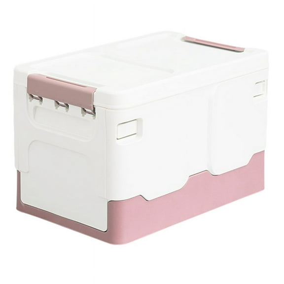 Storage Box, Foldable Book Box, Student Classroom Storage Box, Snack and Toy Storage Box Pink Plastic Pink