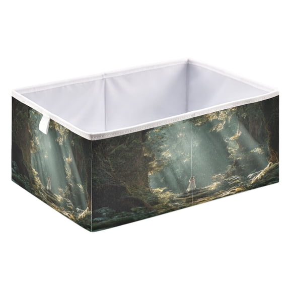 Storage Box Foldable Storable and Easy to Assemble 15.75x10.63x6.96 Inches Open Home Storage Bins Closet Storage Bins Beautiful Fairy Standing Ancient