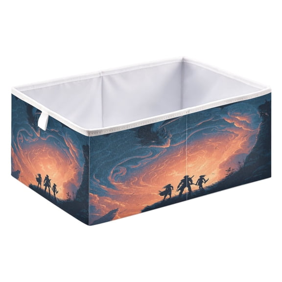 Storage Box Foldable Storable and Easy to Assemble 15.75x10.63x6.96 Inches Open Home Storage Bins Closet Storage Bins Fantasy Adventure Game Poster
