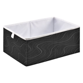 Storage Box Foldable Storable and Easy to Assemble 15.75x10.63x6.96 Inches Open Home Storage Bins Closet Storage Bins Flat Geometric Vector