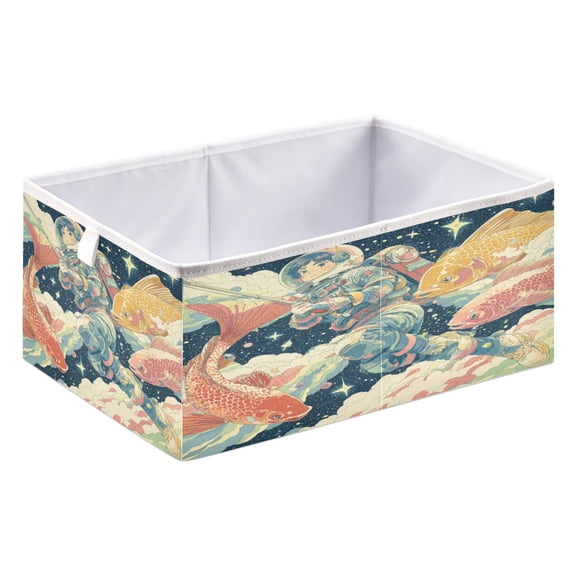 Storage Box Foldable Storable and Easy to Assemble 15.75x10.63x6.96 Inches Open Home Storage Bins Closet Storage Bins Space Suit Anime
