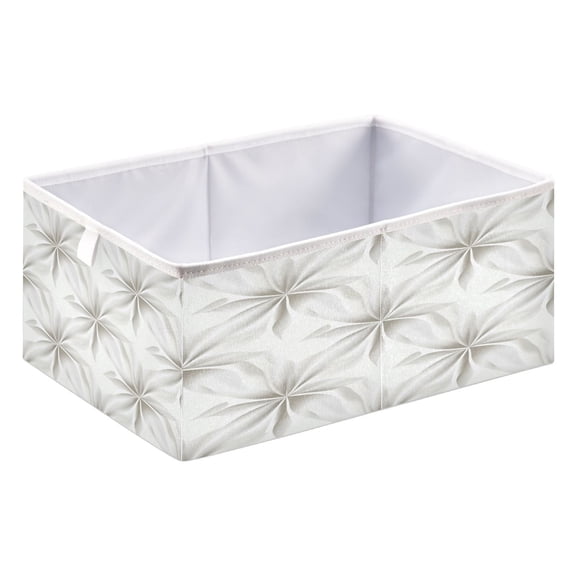 Storage Box Foldable Storable and Easy to Assemble 15.75x10.63x6.96 Inches Open Home Storage Bins Closet Storage Bins White Star Pattern Beautiful