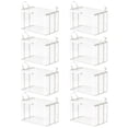 thumbnail image 1 of Storage Box with Lid, Clear Storage Box, Clothes Storage, in Closet Storage, White 8 Pack 15X10X13 in Large Clear Set, Thick Heavy-Duty Build with Integrated Carry Handles, Ideal, 1 of 5