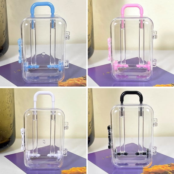 Storage Box Mini Trolley Shape Care Storage Case Box, Makeup Organizer