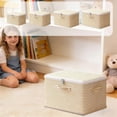 thumbnail image 1 of Storage Box Organizer, Lockable Fabric Wardrobe and Toy Storage with Drawers, Foldable Combination Closet Organizer for Clothing Blankets and Home Organization, Topliu, 1 of 8