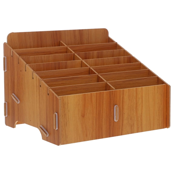 Storage Box Phone Accessories Cell Holder Booth Office Brown