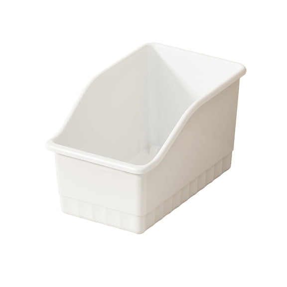 Storage Box with Pulley, Multi Functional Plastic Cabinet Basket for Home Organization, Raised Deep Design, Large Capacity, Anti-Slip Handle, for Bathroom, Kitchen, Living Room