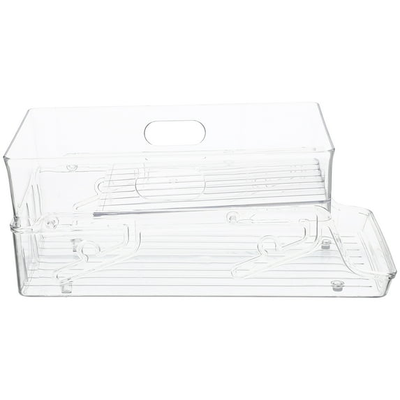 FENGGUIQU Transparent Plastic Soda Container Beverage Holder for Refrigerator, 1 Piece Drink Storage Organizer