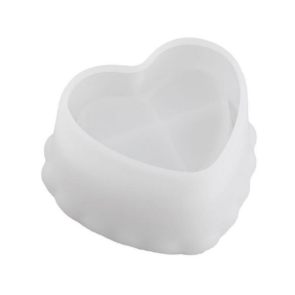 Storage Box Silicone Mould Heart Shaped Ashtray Candle Jar Molds DIY Epoxy Resin