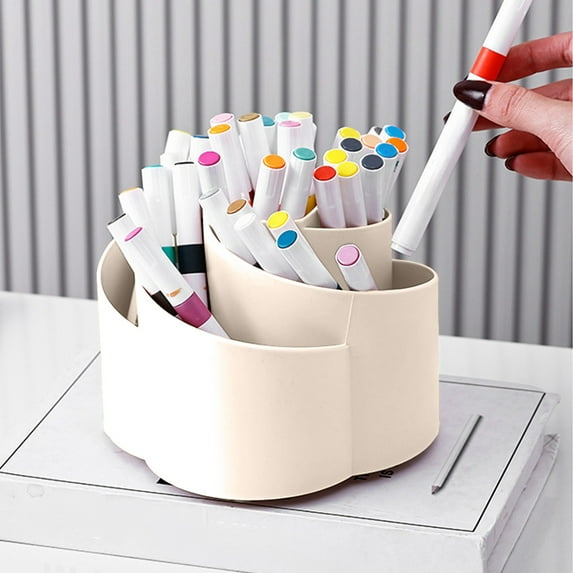 Storage Box Storage Containers 360° Spinning Makeup Storage Box, Multi-Layer Cosmetic Organizer, Desktop Pen Pencil Holder, Transparent Beauty Case, Office Stationery Container