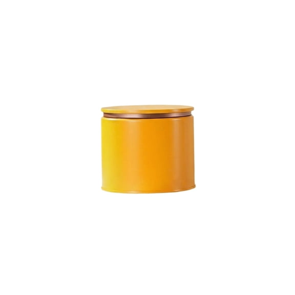 Storage Box For Tea Flat Lid Round Tea Tin, Universal Empty Metal Canister Matte Finish Tea Container Tinplate Tea Jar For Herbs,Portable Food Storage Box.