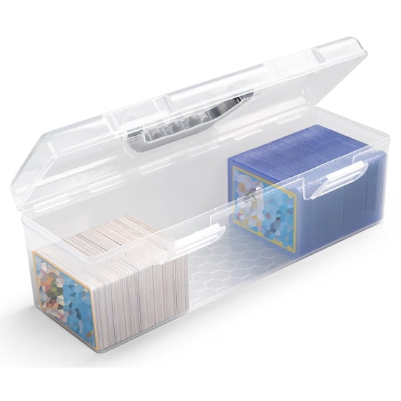 Storage Box For Toploader, Trading Card Storage Box Plastic, Playing Card Case, Large For Toploaders 200 Cards 750, Fit For Toploader and Standard Card