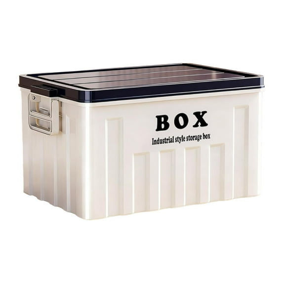 Storage Box Utility Crate Tote Container Stackable Large Capacity for Clothes Garage Car Trunk