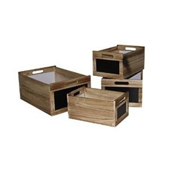 Storage Box With Chalkboard -Pack of 2