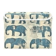 thumbnail image 1 of Storage Box With Lid 16.5x12.6x11.8In Foldable Stacked Household Storage Box Blue Elephant Pattern, 1 of 7
