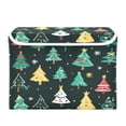 thumbnail image 1 of Storage Box With Lid 16.5x12.6x11.8In Foldable Stacked Household Storage Box Colorful Cute Christmas Tree, 1 of 7
