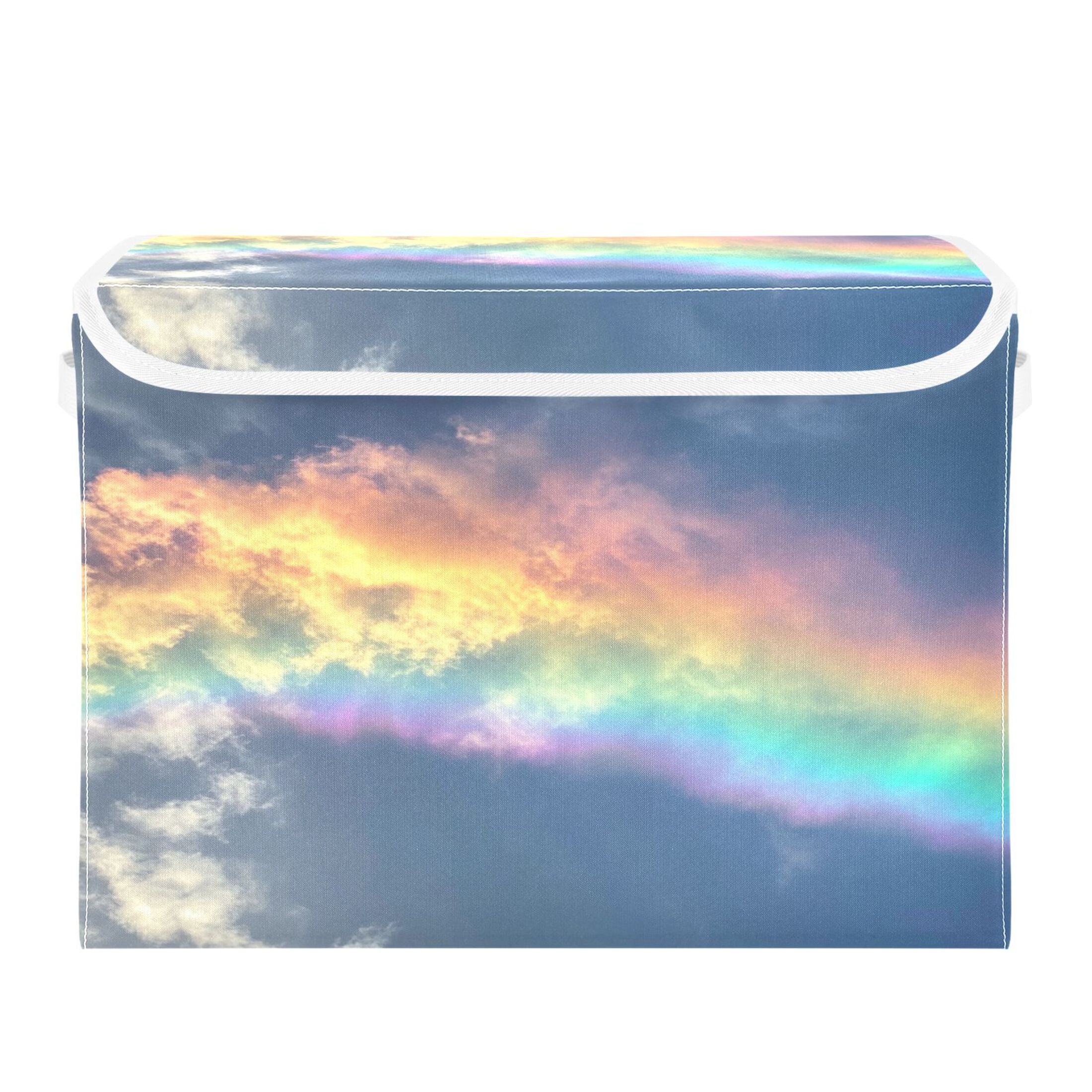 Storage Box With Lid 16.5x12.6x11.8In Foldable Stacked Household ...