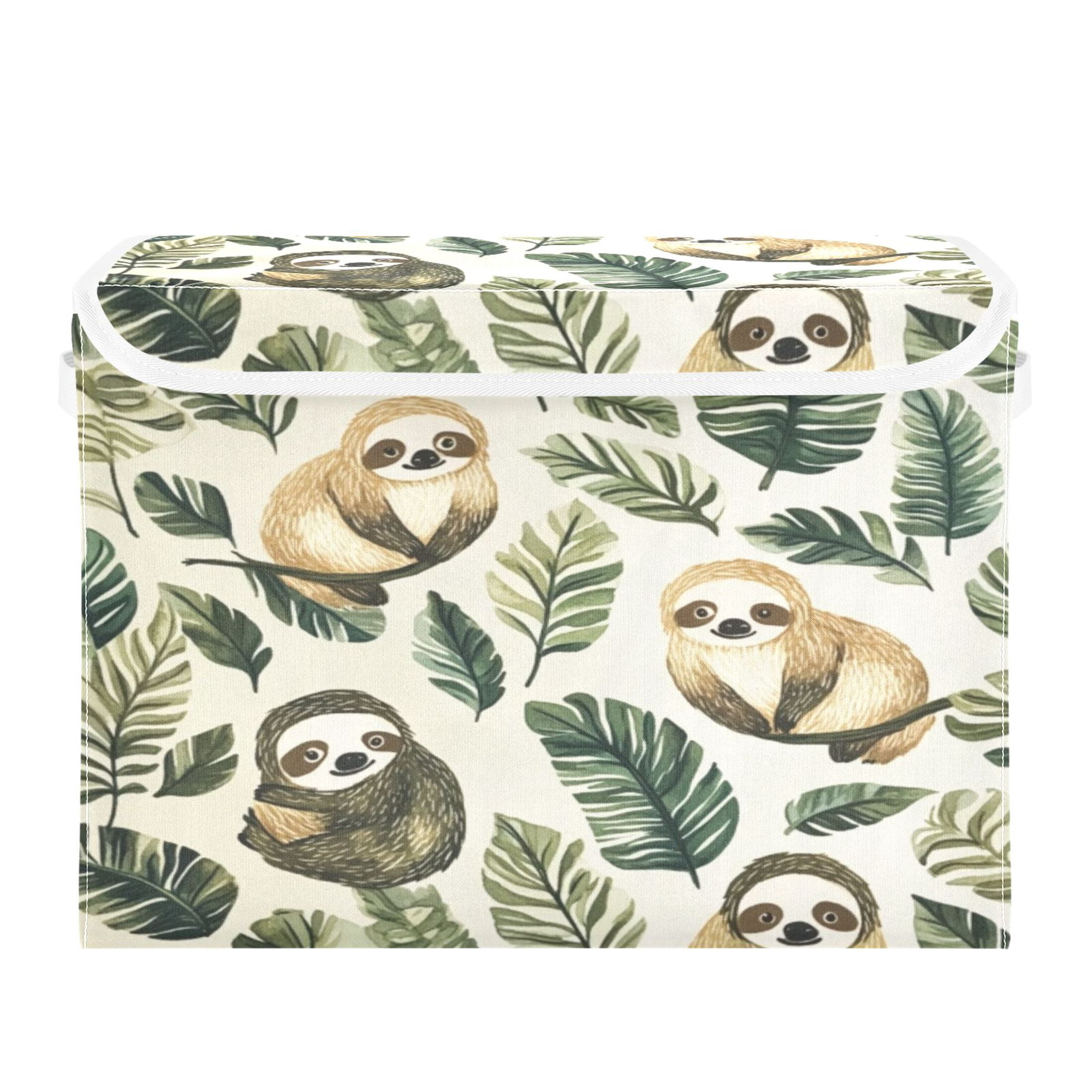 Storage Box With Lid 16.5x12.6x11.8In Foldable Stacked Household ...
