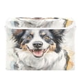 thumbnail image 1 of Storage Box With Lid 16.5x12.6x11.8In Foldable Stacked Household Storage Box Cute Watercolor Dog, 1 of 7