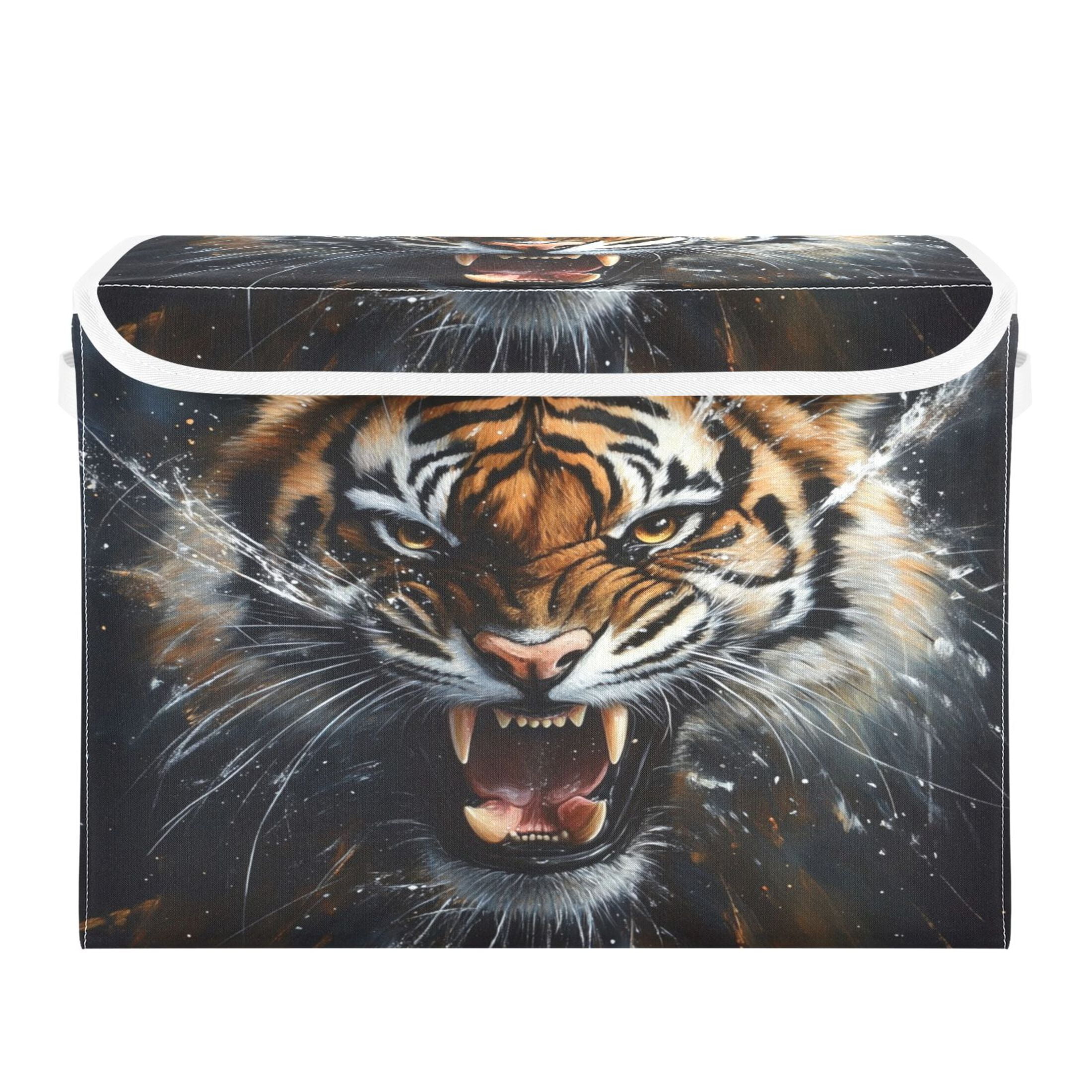 Storage Box With Lid 16.5x12.6x11.8In Foldable Stacked Household ...