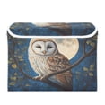 thumbnail image 1 of Storage Box With Lid 16.5x12.6x11.8In Foldable Stacked Household Storage Box Moon Owl, 1 of 7