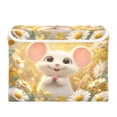 thumbnail image 1 of Storage Box With Lid 16.5x12.6x11.8In Lidded Home Storage Bins Foldable Stacked Household Storage Box Cute White Mouse, 1 of 7
